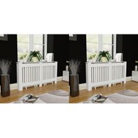 Radiator Covers 2 pcs White MDF 152 cm vidaXL