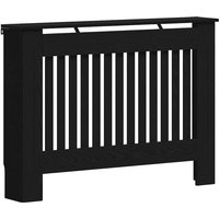 Radiator Cover Black Oak 112 x 19 x 81.5 cm Engineered Wood vidaXL