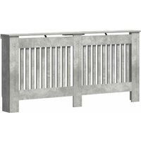 Radiator Cover Concrete Grey 172 x 19 x 81.5 cm Engineered Wood vidaXL