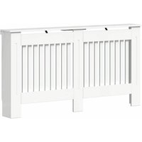 Radiator Cover High Gloss White 152 x 19 x 81.5 cm vidaXL