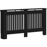 Radiator Cover Black Oak 152 x 19 x 81.5 cm Engineered Wood vidaXL