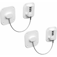 White Refrigerator Locks with Code, Childproof Refrigerator Lock, Self-Adhesive Combination Refrigerator Lock, Safety Lock for Refrigerator Doors,