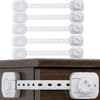 6 Pieces Baby Safety Door Lock, Transparent Cupboard Drawer Lock Latches and Fridge Cabinets Window Child Safety Cupboard Baby Protection