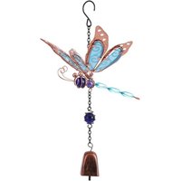 Tlily - Wind Chime Dragonfly Wind Chime Metal Wind Chime with Dragonfly Design Outdoor Garden Decoration for Window Yard-A