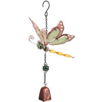 Tlily - Wind Chime Dragonfly Wind Chime Metal Wind Chime with Dragonfly Design Outdoor Garden Decoration for Window Yard-B