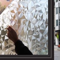 Window Film for Decoration and Privacy Protection, Non-Adhesive Window Film, Self Adhesive Window Film, Anti-UV, for Office, Kitchen Doors, Home,