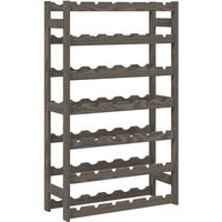 Wine Rack for 42 Bottles Grey Solid Wood Pine Vidaxl