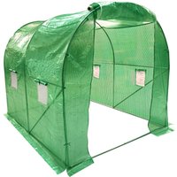 Wolf 2.5m x 2m Polytunnel Walk-In Garden Growhouse - Green