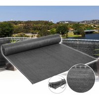 Woltu - Privacy Garden Screen Fence Cover Net Panel Balcony uv Protection Shade Anthracite 1.2x6m