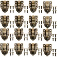 Wooden Box Clasps, 16 PCS Vintage Bronze Retro Closure Latch Toggle Latch Vintage with Retro Latch Box Clasp Latches for Chests and Boxes with Screws