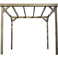 Arbor Garden Solutions - Box pergola, wooden diy kit , 2.4m x 3m (Rustic brown finish)