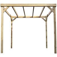 Arbor Garden Solutions - Box pergola, wooden diy kit , 2.4m x 3.6m (Natural finish)