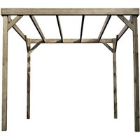Arbor Garden Solutions - Box pergola, wooden diy kit , 3.6m x 3.6m (Rustic brown finish)