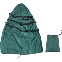 Xmas Tree Storage Bag Multi Function Windproof Rainproof Sunscreen 420D Cloth Outdoor Upright Artificial Tree Dust Cover Dark Green 45x94inches