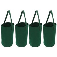 YMYNY 4 Pack Inverted Hanging Planting Bags for Tomatoes and Strawberries, Florist Bags, Seedling Bags, Green