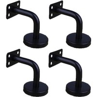 Ymyny 4Pcs Stainless Steel Handrail Brackets for Wall Mount Stair Rail Brackets for Banister Staircase Guardrail Wall Mount Bracket