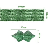 Youyijia Artificial Ivy Privacy Fence Screen 6m x 1m Garden Screening UV Protected Green Leaf Hedge Roll Screen Faux Vine Leaf Decoration for Outdoor