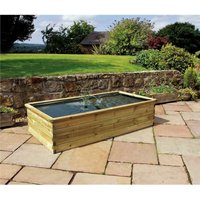 Zest - Aquatic Raised Wooden Rectangular Garden Pond Planter Large Deep