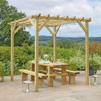 Zest - Ascot Wooden Garden Arch Pergola Plant Support Trellis 2.4m