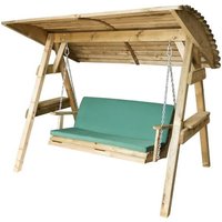 Zest - Pad and Back Cushion Miami 2 Seater Swing Seat Bench Outdoor Green
