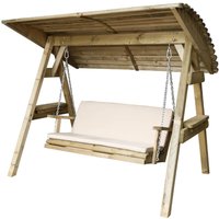 Zest - Pad and Back Cushion Miami 2 Seater Swing Seat Bench Outdoor Stone Cream