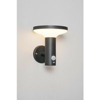 Forum Clara PIR Solar 3000k LED Outdoor Modern Wall Lamp Black IP44