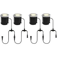 Forum Lighting - Forum Lapin 4 Pack 4000k led Outdoor Recessed Ground Light Black IP65