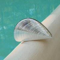 Sorley Shell Shaped Clutch Bag In Silver, Women's Size UK 0