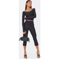 Low Rise Capri Trousers In Black, Women's Size US 12
