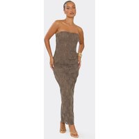 Bandeau Maxi Dress In Chocolate Brown Lace, Women's Size US 4