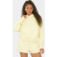 Heavyweight Long Sleeve Oversized Hoodie In Lemon, Women's Size US 6