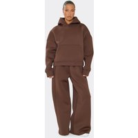 Mid Rise Straight Leg Joggers In Chocolate Brown Scuba, Women's Size US 4