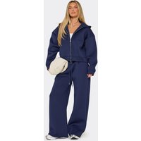 Mid Rise Drawstring Waist Straight Leg Joggers In Navy Scuba, Women's Size US 8