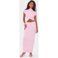 Low Waist Maxi Skirt In Pink, Women's Size UK 14