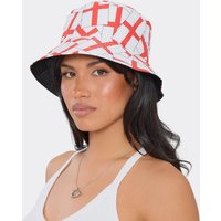 England Logo Bucket Hat In White, Women's Size UK 0