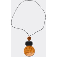 Multi Shaped Resin Detail Drop Pendant Necklace In Brown, Women's Size UK 0