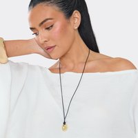 Shaped Pendant Long Rope Necklace In Gold, Women's Size UK 0