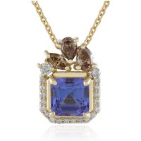 AAA-Tansanit-Goldhalskette (de Melo) AAA-Tansanit-Goldhalskette (de Melo)