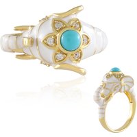 Sleeping Beauty-Türkis-Silberring Sleeping Beauty-Türkis-Silberring