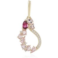 Nigerianischer Pinkfarbener Turmalin-Goldanhänger (Adela Gold) Nigerianischer Pinkfarbener Turmalin-Goldanhänger (Adela Gold)