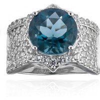 Petrolfarbener Fluorit-Silberring Petrolfarbener Fluorit-Silberring