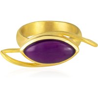 Purpurfarbener Chalzedon-Silberring (MONOSONO COLLECTION) Purpurfarbener Chalzedon-Silberring (MONOSONO COLLECTION)