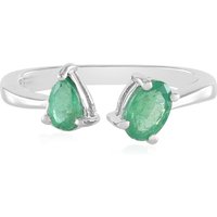 Russischer Smaragd-Silberring Russischer Smaragd-Silberring