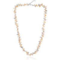 Süßwasserzuchtperlen-Silberhalskette Süßwasserzuchtperlen-Silberhalskette