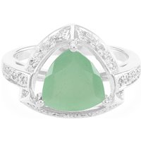 Grüner Chalzedon-Silberring Grüner Chalzedon-Silberring