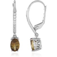 Nicht erhitzter Gelber Tansanit-Silberohrringe Nicht erhitzter Gelber Tansanit-Silberohrringe