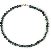 Moosachat-Silberhalskette Moosachat-Silberhalskette