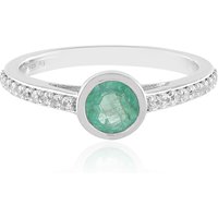 Russischer Smaragd-Silberring Russischer Smaragd-Silberring