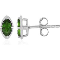 Russischer Diopsid-Silberohrringe Russischer Diopsid-Silberohrringe