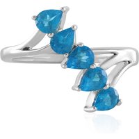 Neonblauer Apatit-Silberring Neonblauer Apatit-Silberring